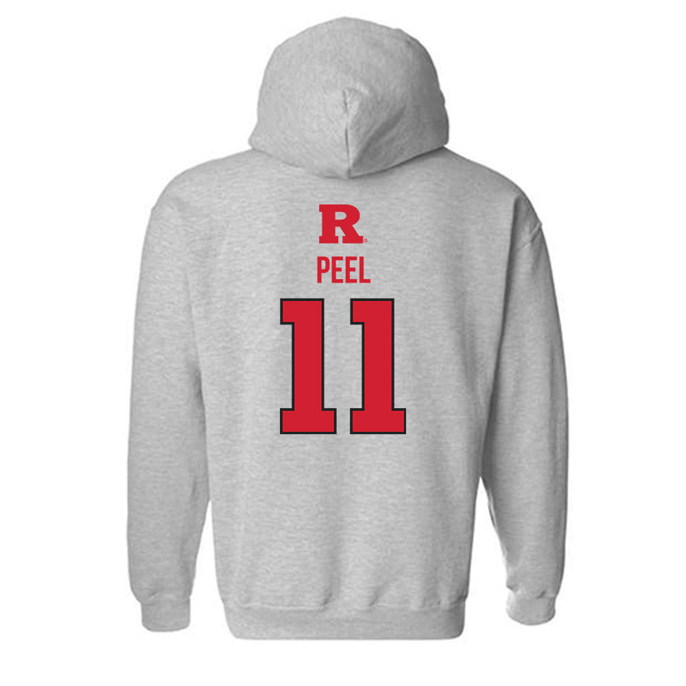 Rutgers - NCAA Baseball : Nolan Peel - Sport Shersey Hooded Sweatshirt-1