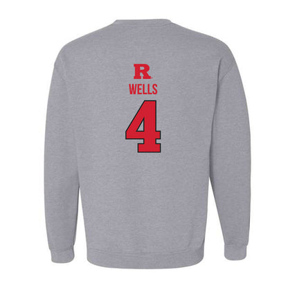 Rutgers - NCAA Baseball : Trey Wells - Sport Shersey Crewneck Sweatshirt-1
