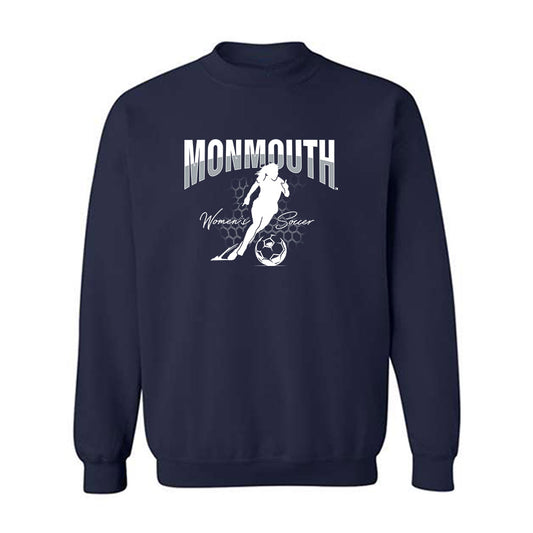 Monmouth - NCAA Women's Soccer : Evangeline Perdomo - Sports Shersey Crewneck Sweatshirt-0