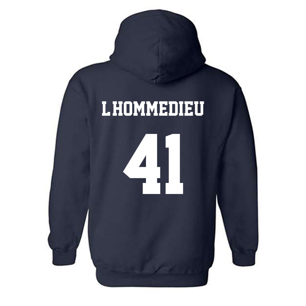 Monmouth - NCAA Men's Lacrosse : Benjamin L'Hommedieu - Classic Shersey Hooded Sweatshirt-1