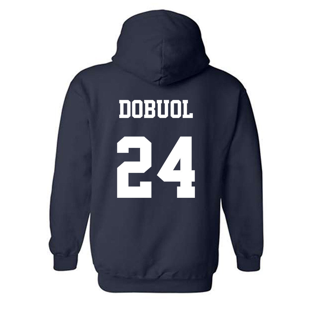 Monmouth - NCAA Men's Basketball : Jinup Dobuol - Classic Shersey Hooded Sweatshirt-1