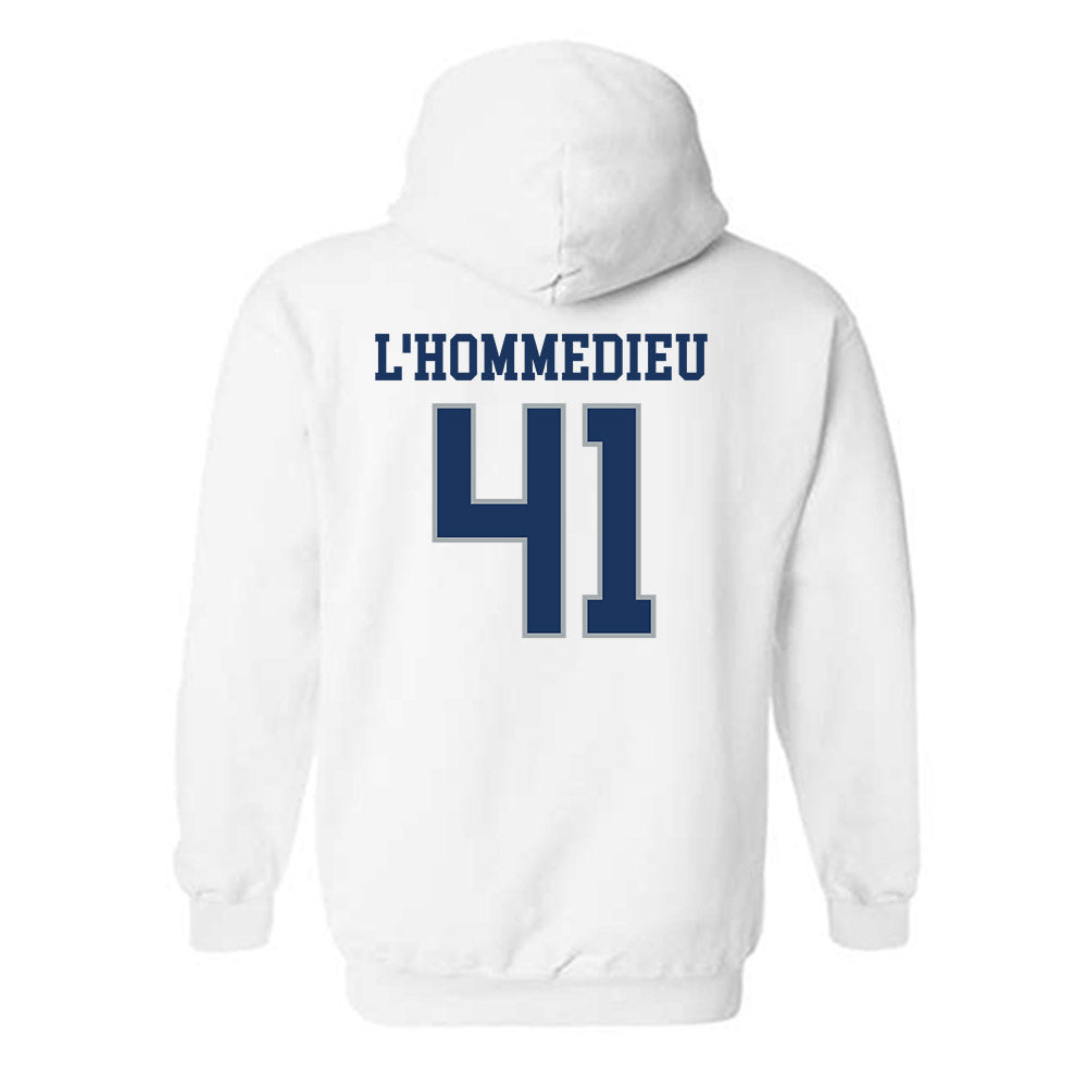 Monmouth - NCAA Men's Lacrosse : Benjamin L'Hommedieu - Classic Fashion Shersey Hooded Sweatshirt-1