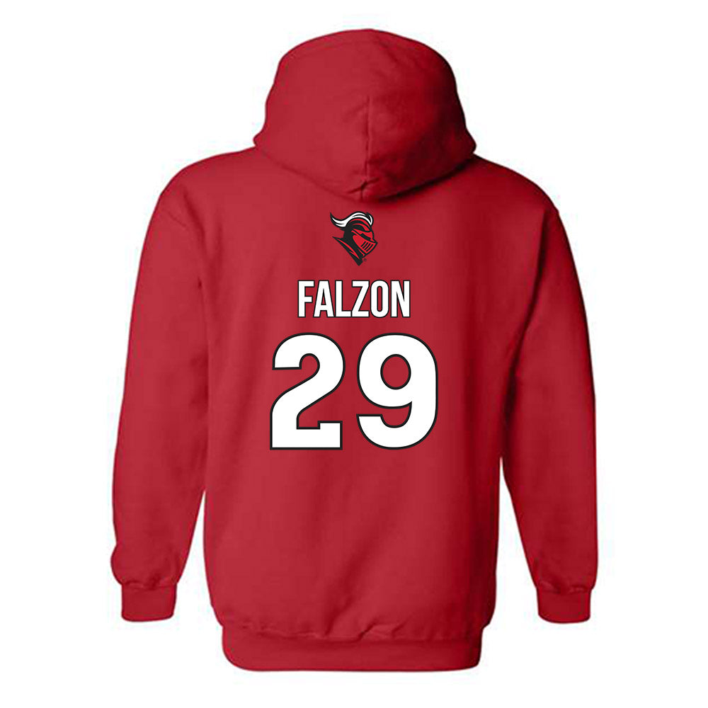 Rutgers - NCAA Men's Lacrosse : Hunter Falzon - Sport Shersey Hooded Sweatshirt-1