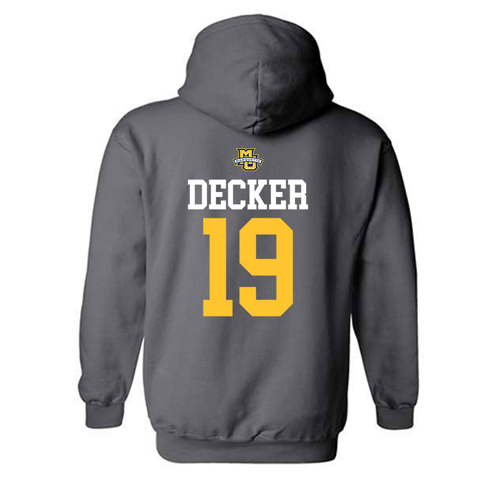 Marquette - NCAA Women's Soccer : Meg Decker - Sports Shersey Hooded Sweatshirt-1