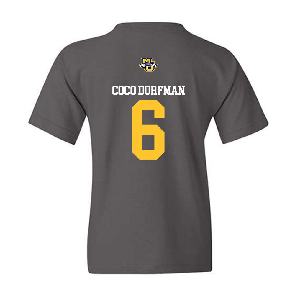 Marquette - NCAA Women's Soccer : Coco dorfman Coco dorfman - Sports Shersey Youth T-Shirt-1