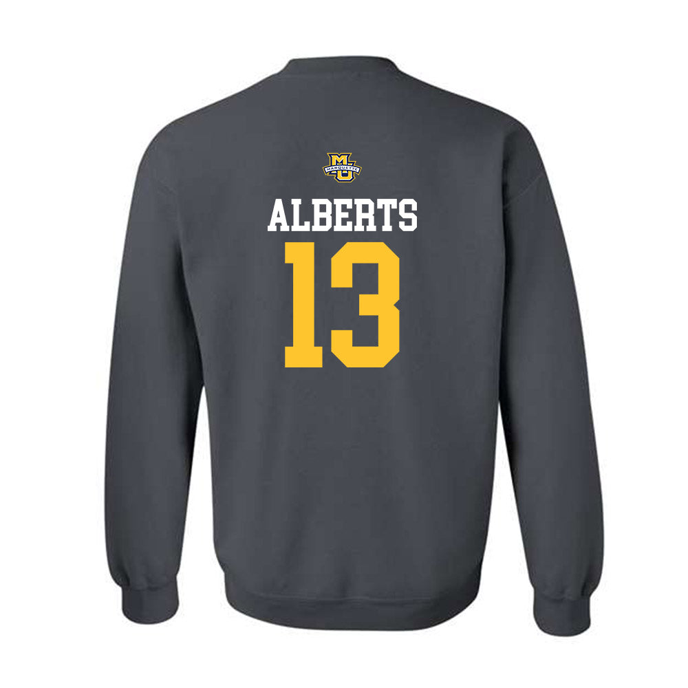 Marquette - NCAA Women's Soccer : Adrianna Alberts - Sports Shersey Crewneck Sweatshirt-1