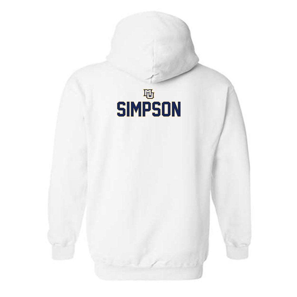Marquette - NCAA Men's Soccer : Cameron Simpson - Generic Shersey Hooded Sweatshirt-1