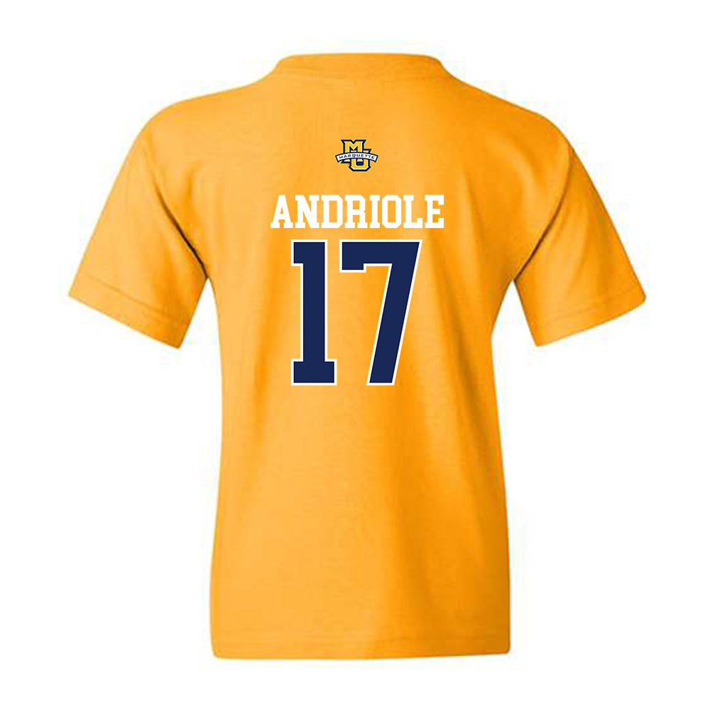 Marquette - NCAA Men's Lacrosse : Thomas Andriole - Sports Shersey Youth T-Shirt-1