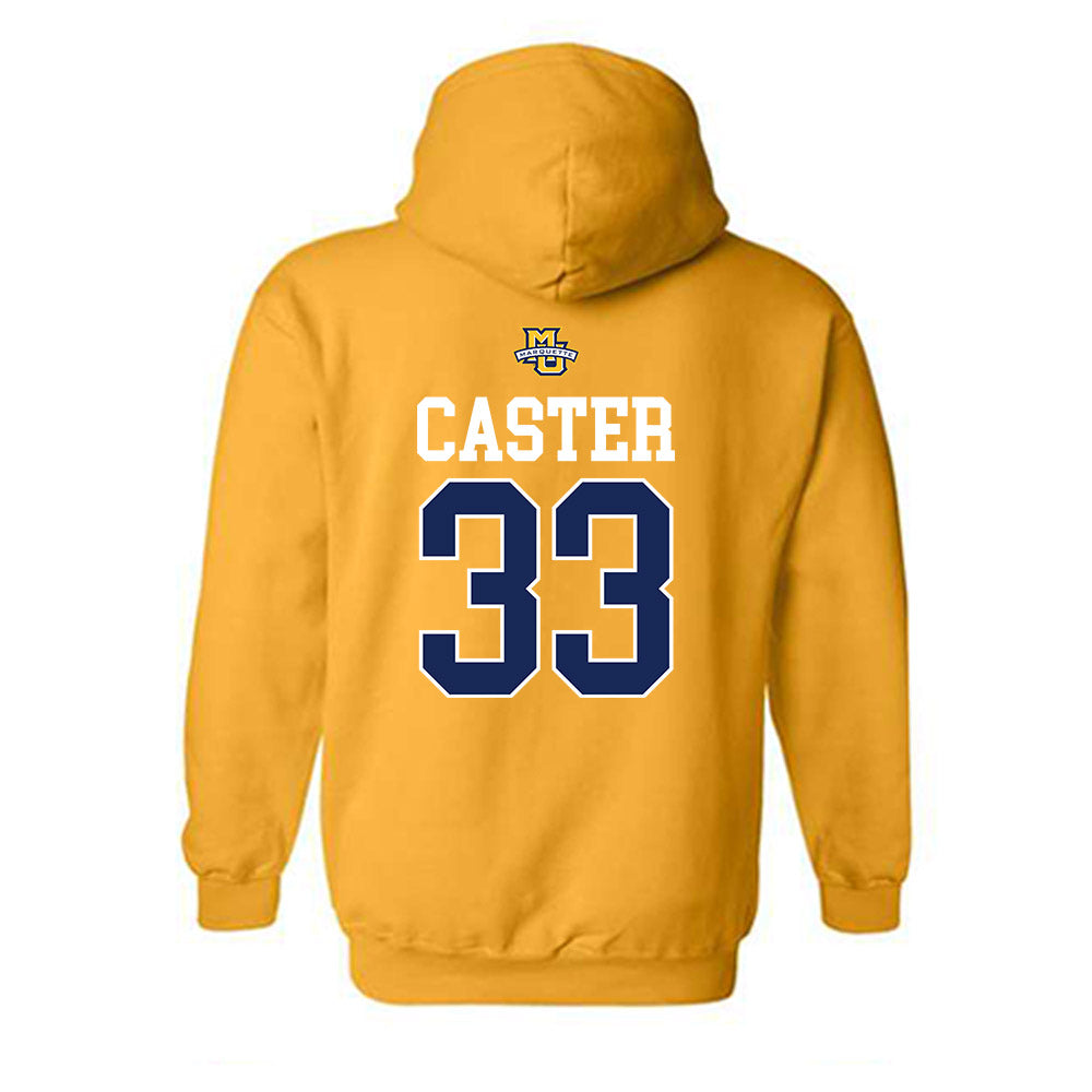 Marquette - NCAA Men's Lacrosse : Chandler Caster - Sports Shersey Hooded Sweatshirt-1