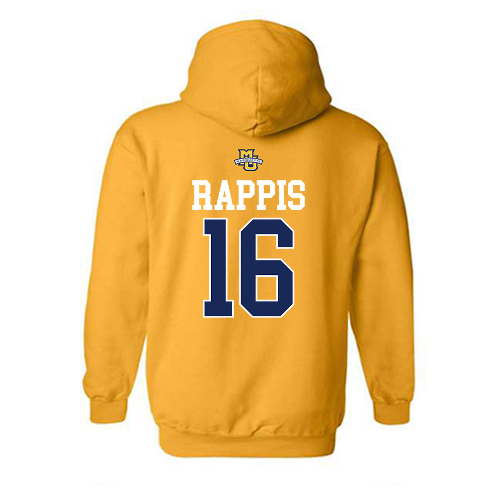 Marquette - NCAA Men's Lacrosse : Nolan Rappis - Sports Shersey Hooded Sweatshirt-1