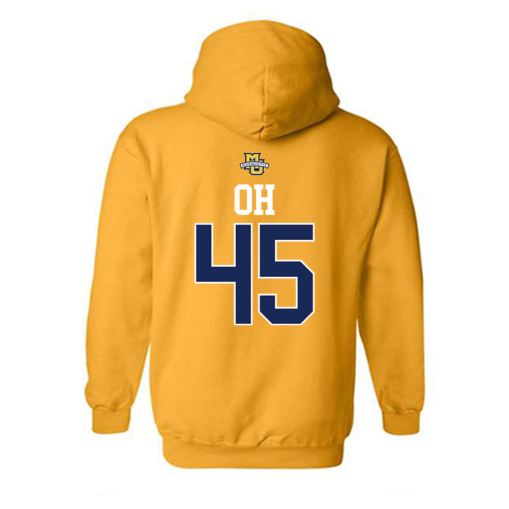 Marquette - NCAA Women's Lacrosse : Mia Oh - Sports Shersey Hooded Sweatshirt-1