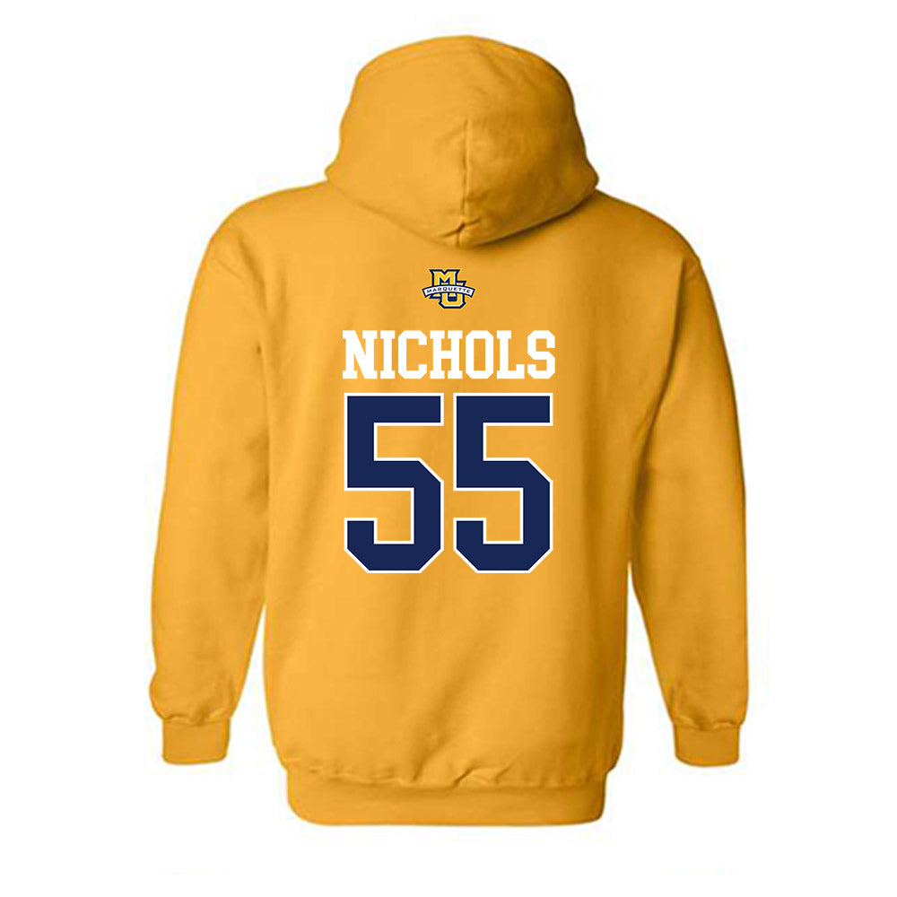 Marquette - NCAA Men's Lacrosse : Jackson Nichols - Sports Shersey Hooded Sweatshirt
