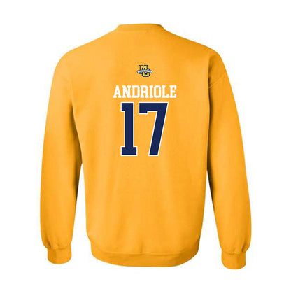 Marquette - NCAA Men's Lacrosse : Thomas Andriole - Sports Shersey Crewneck Sweatshirt-1