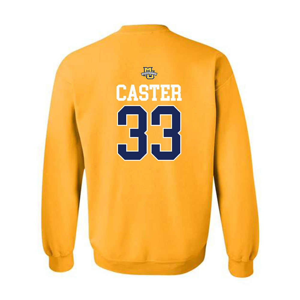 Marquette - NCAA Men's Lacrosse : Chandler Caster - Sports Shersey Crewneck Sweatshirt-1