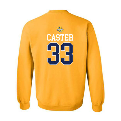 Marquette - NCAA Men's Lacrosse : Chandler Caster - Sports Shersey Crewneck Sweatshirt-1