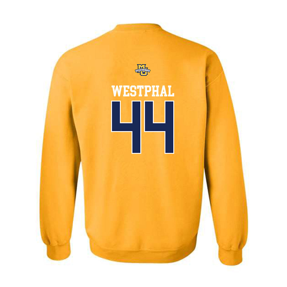 Marquette - NCAA Men's Lacrosse : Beau Westphal - Sports Shersey Crewneck Sweatshirt-1