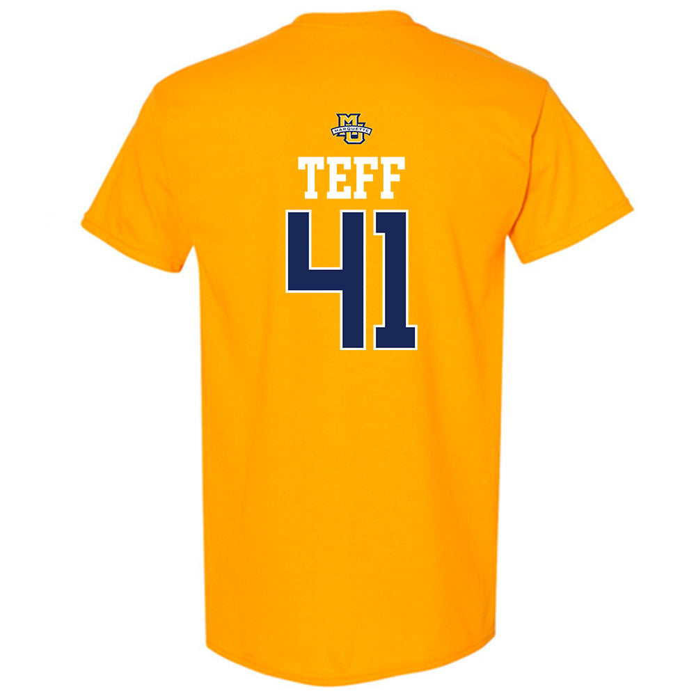Marquette - NCAA Men's Lacrosse : Troy Teff - Sports Shersey T-Shirt-1