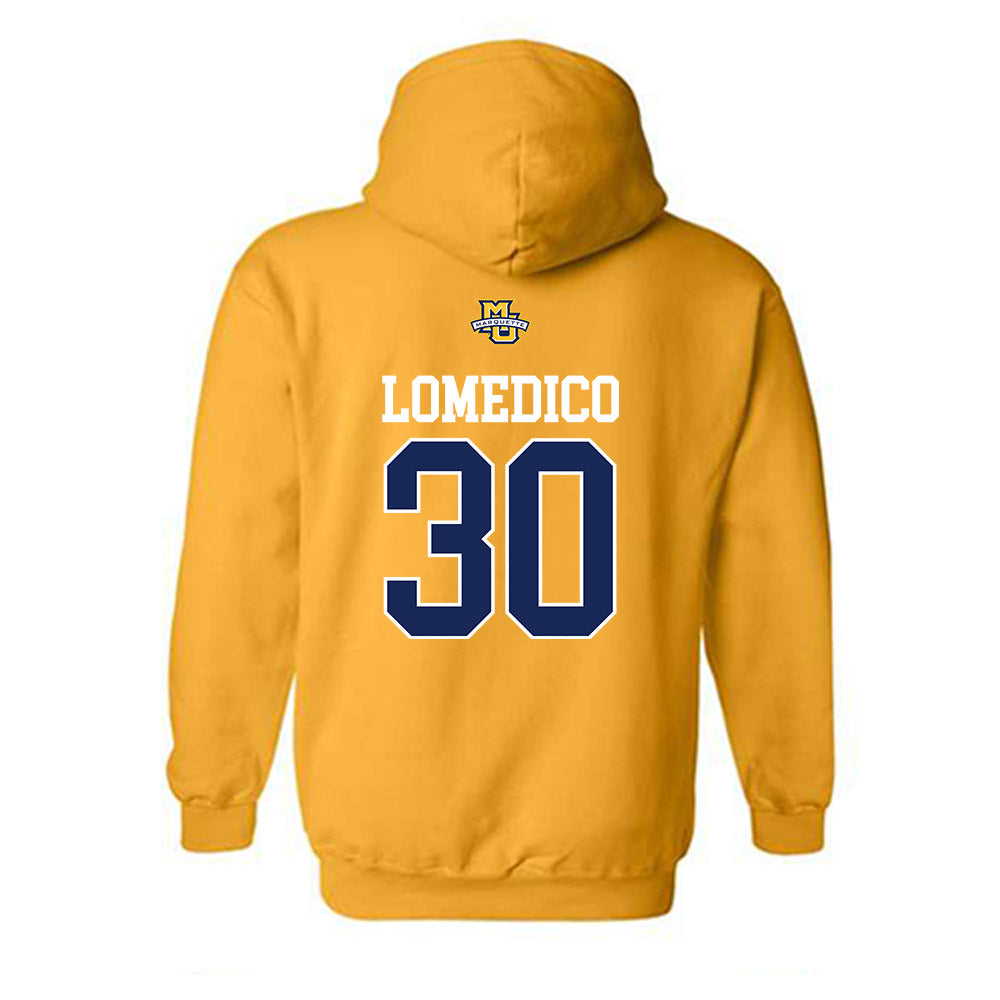 Marquette - NCAA Men's Lacrosse : Iggy LoMedico - Sports Shersey Hooded Sweatshirt-1
