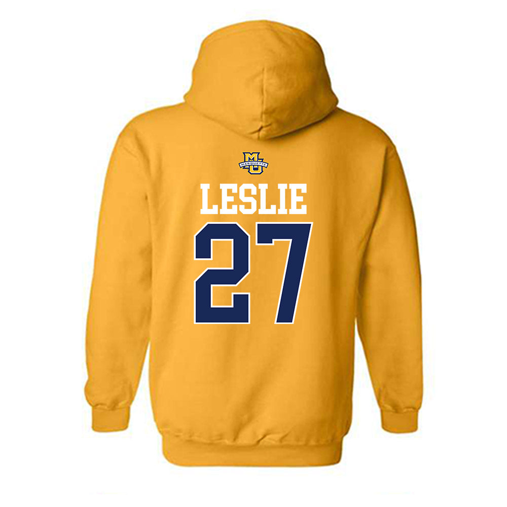 Marquette - NCAA Men's Lacrosse : Parker Leslie - Sports Shersey Hooded Sweatshirt-1