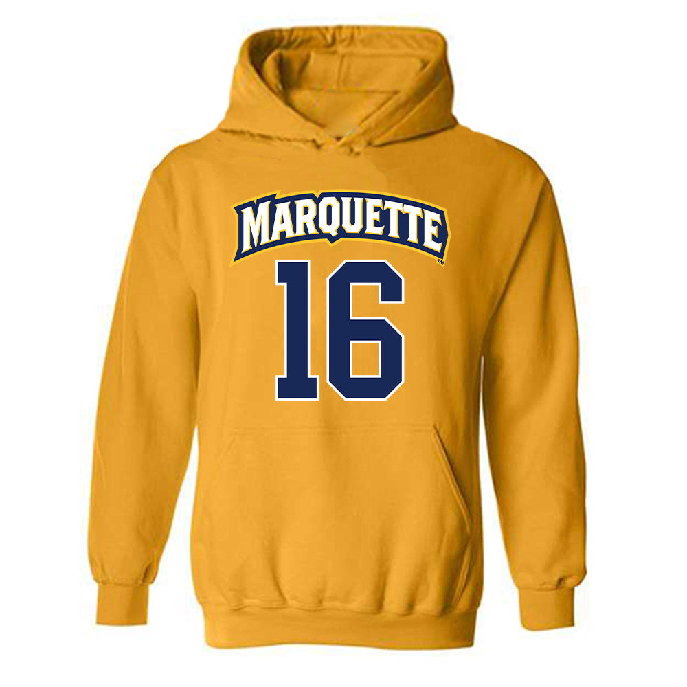 Marquette - NCAA Men's Lacrosse : Nolan Rappis - Sports Shersey Hooded Sweatshirt-0