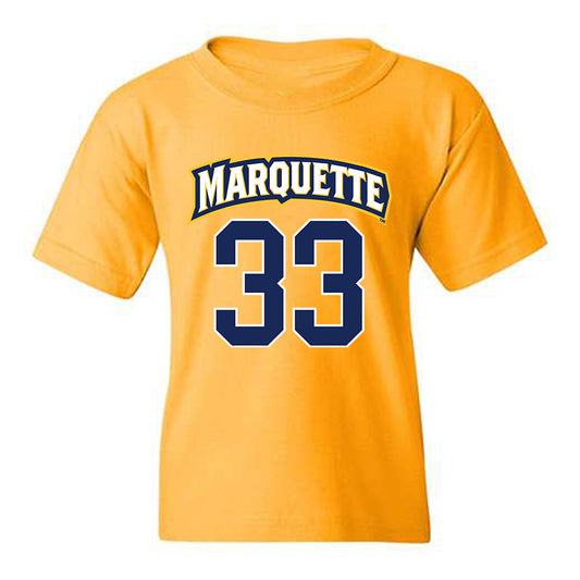 Marquette - NCAA Men's Lacrosse : Chandler Caster - Sports Shersey Youth T-Shirt-0