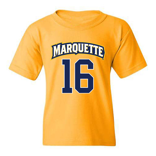 Marquette - NCAA Men's Lacrosse : Nolan Rappis - Sports Shersey Youth T-Shirt-0