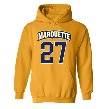 Marquette - NCAA Men's Lacrosse : Parker Leslie - Sports Shersey Hooded Sweatshirt-0