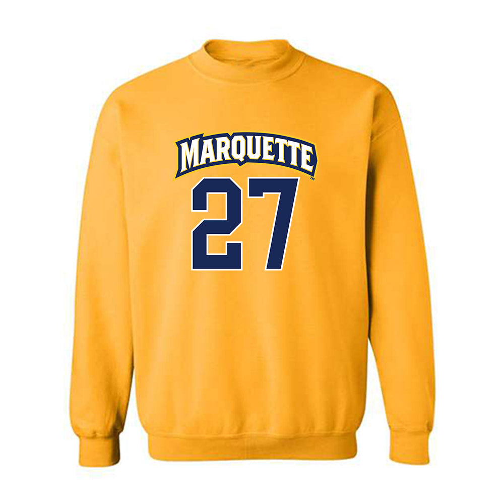 Marquette - NCAA Men's Lacrosse : Parker Leslie - Sports Shersey Crewneck Sweatshirt-0