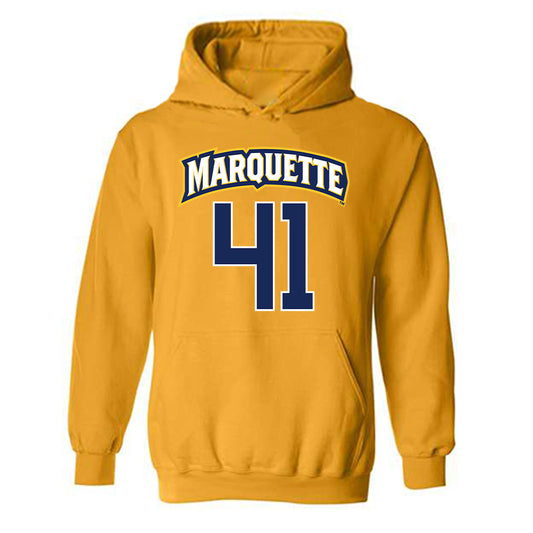 Marquette - NCAA Men's Lacrosse : Troy Teff - Sports Shersey Hooded Sweatshirt-0