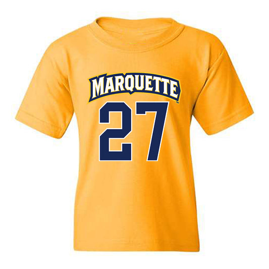 Marquette - NCAA Men's Lacrosse : Parker Leslie - Sports Shersey Youth T-Shirt-0