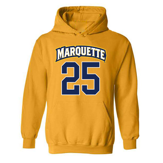 Marquette - NCAA Men's Lacrosse : Justin Daubert - Sports Shersey Hooded Sweatshirt-0