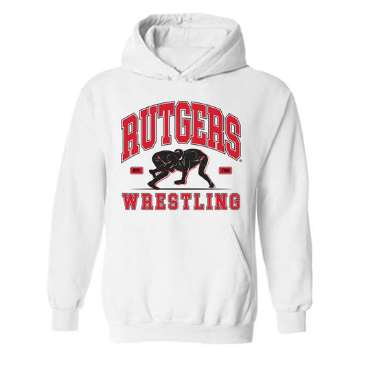 Rutgers - NCAA Wrestling : Brett Ungar - Generic Shersey Hooded Sweatshirt-0
