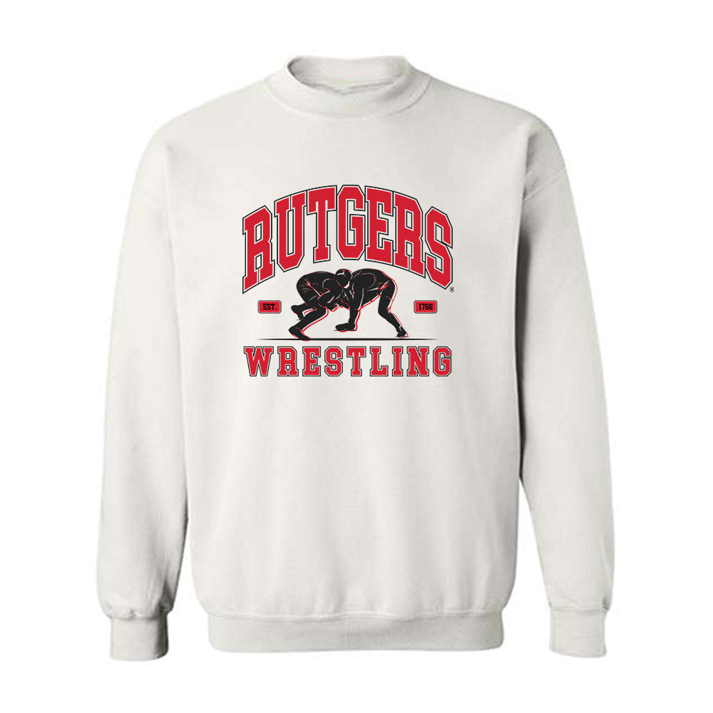 Rutgers - NCAA Wrestling : Brett Ungar - Generic Shersey Crewneck Sweatshirt-0