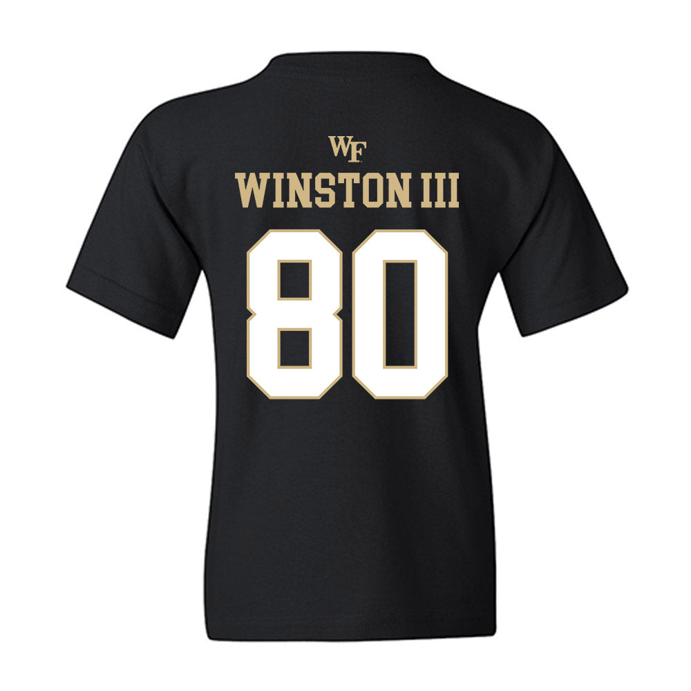 Wake Forest - NCAA Football : Braxton Winston III - Sports Shersey Youth T-Shirt-1