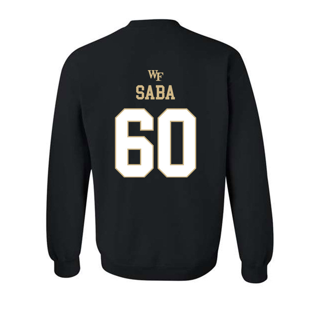 Wake Forest - NCAA Football : Will Saba - Sports Shersey Crewneck Sweatshirt-1