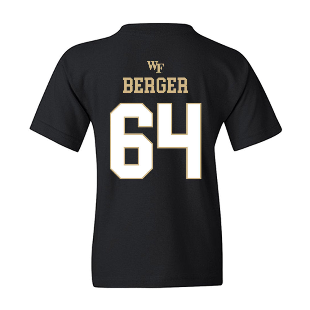 Wake Forest - NCAA Football : Ryan Berger - Sports Shersey Youth T-Shirt-1