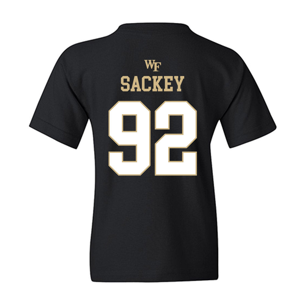 Wake Forest - NCAA Football : Sefa Sackey - Sports Shersey Youth T-Shirt-1