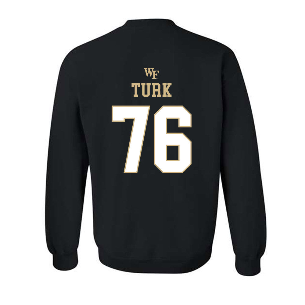 Wake Forest - NCAA Football : Fletcher Turk - Sports Shersey Crewneck Sweatshirt-1