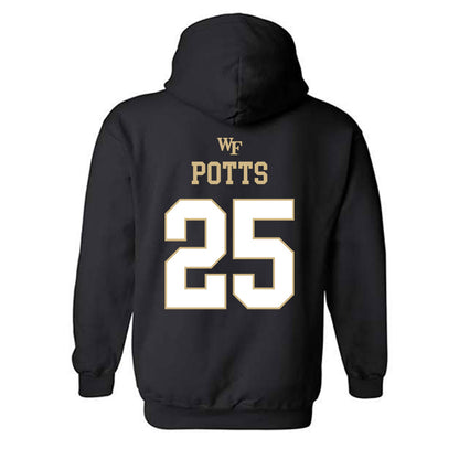 Wake Forest - NCAA Football : Eli Potts - Sports Shersey Hooded Sweatshirt-1