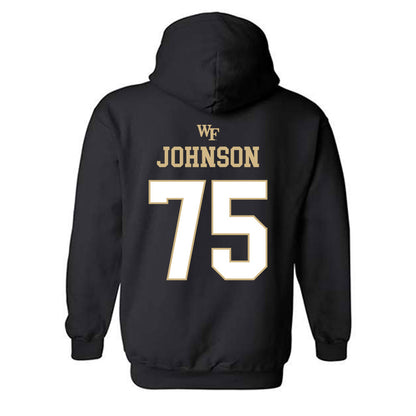 Wake Forest - NCAA Football : Derrell Johnson - Sports Shersey Hooded Sweatshirt-1