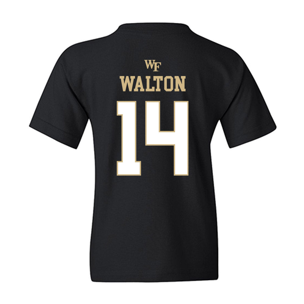 Wake Forest - NCAA Football : Tyler Walton - Sports Shersey Youth T-Shirt-1