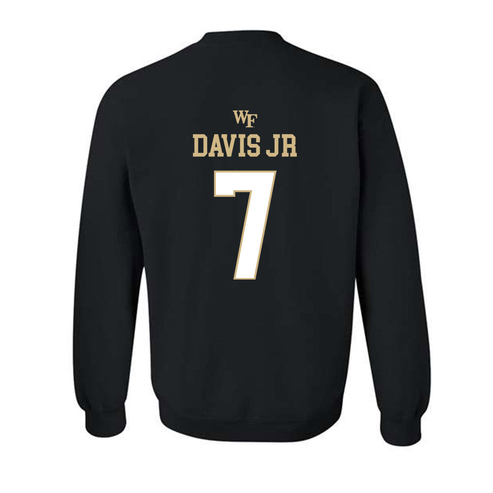 Wake Forest - NCAA Football : Wondame Davis Jr - Sports Shersey Crewneck Sweatshirt-1