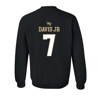 Wake Forest - NCAA Football : Wondame Davis Jr - Sports Shersey Crewneck Sweatshirt-1
