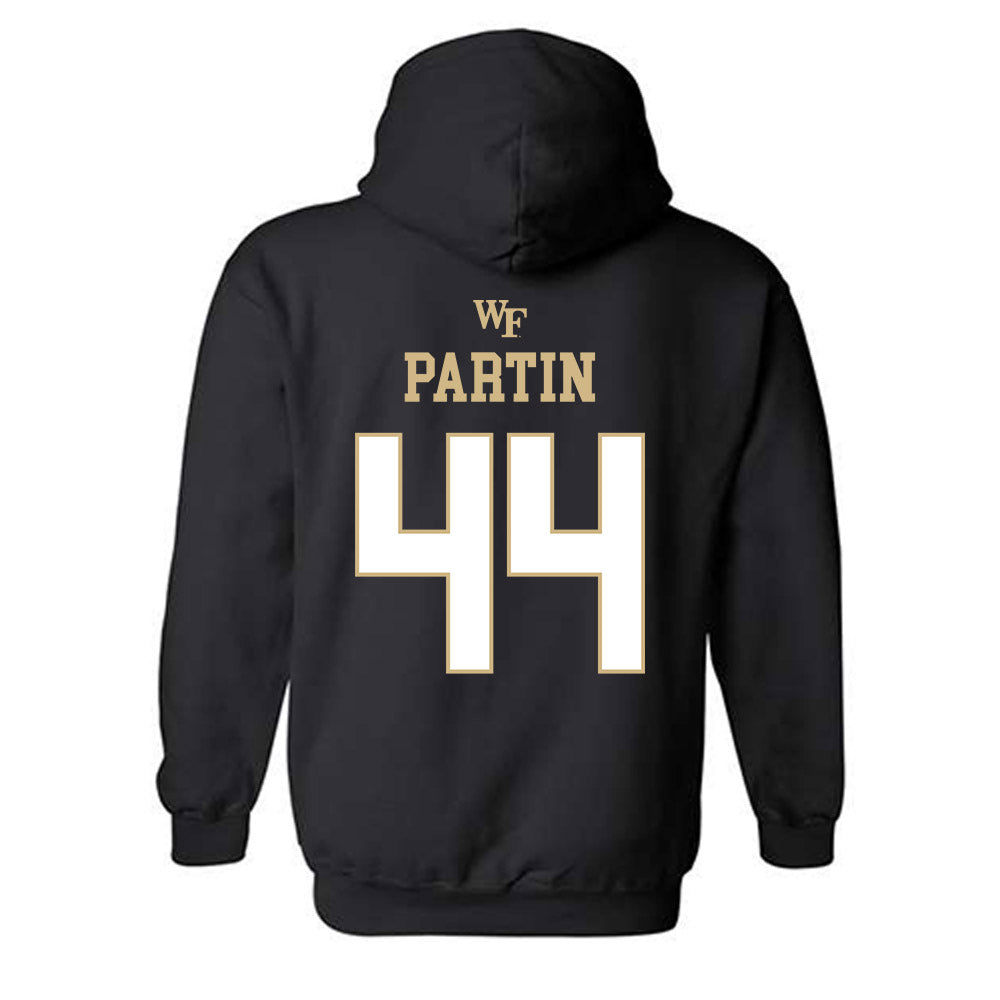 Wake Forest - NCAA Football : Monroe Partin - Sports Shersey Hooded Sweatshirt-1