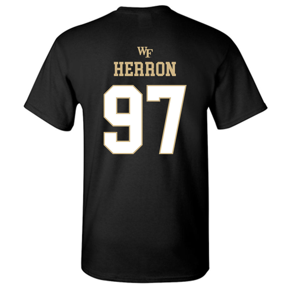 Wake Forest - NCAA Football : Matthew Herron - Sports Shersey T-Shirt-1