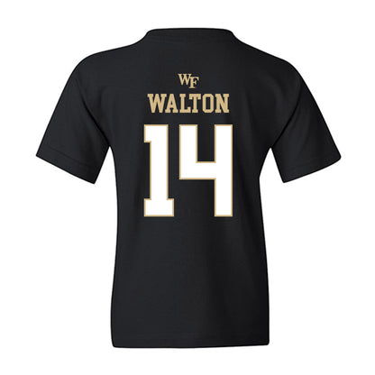 Wake Forest - NCAA Football : Tyler Walton - Sports Shersey Youth T-Shirt-1