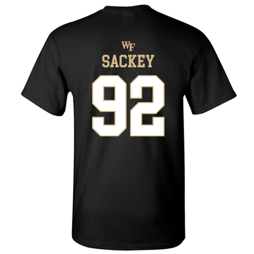 Wake Forest - NCAA Football : Sefa Sackey - Sports Shersey T-Shirt-1