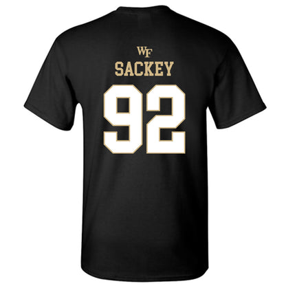 Wake Forest - NCAA Football : Sefa Sackey - Sports Shersey T-Shirt-1