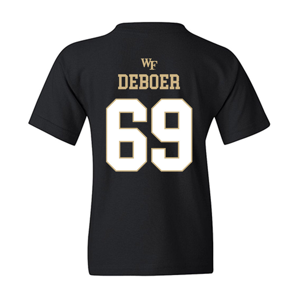 Wake Forest - NCAA Football : Dalton DeBoer - Sports Shersey Youth T-Shirt-1