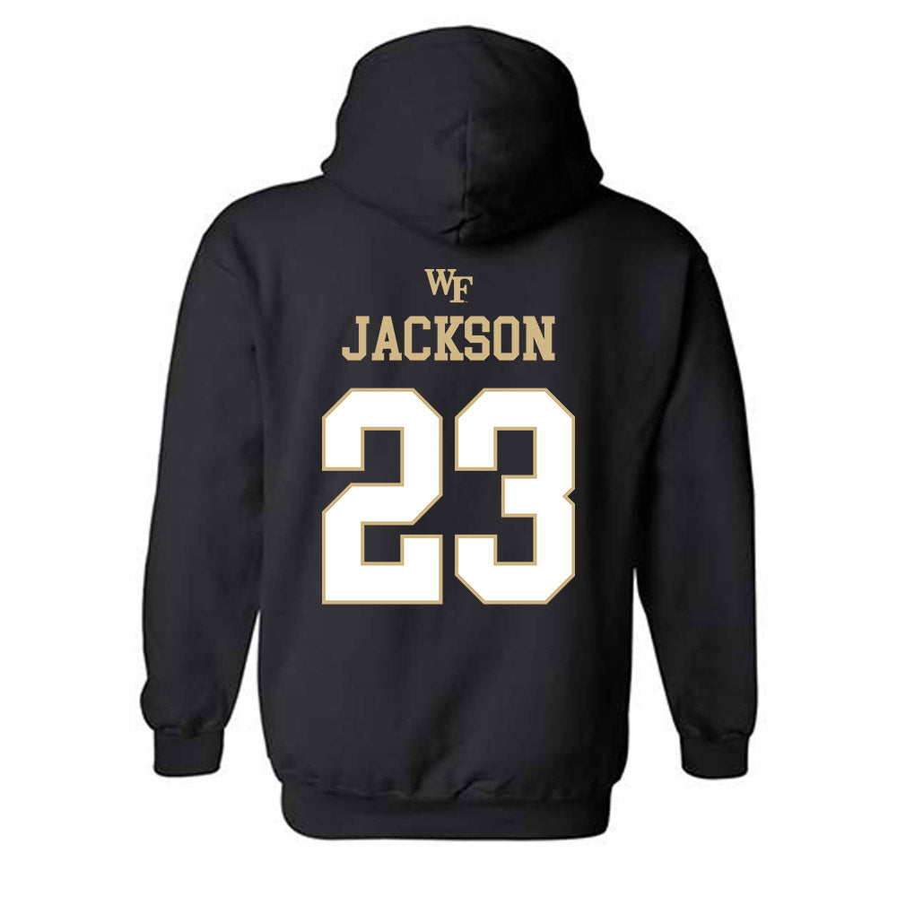 Wake Forest - NCAA Football : Zeek Jackson - Sports Shersey Hooded Sweatshirt-1